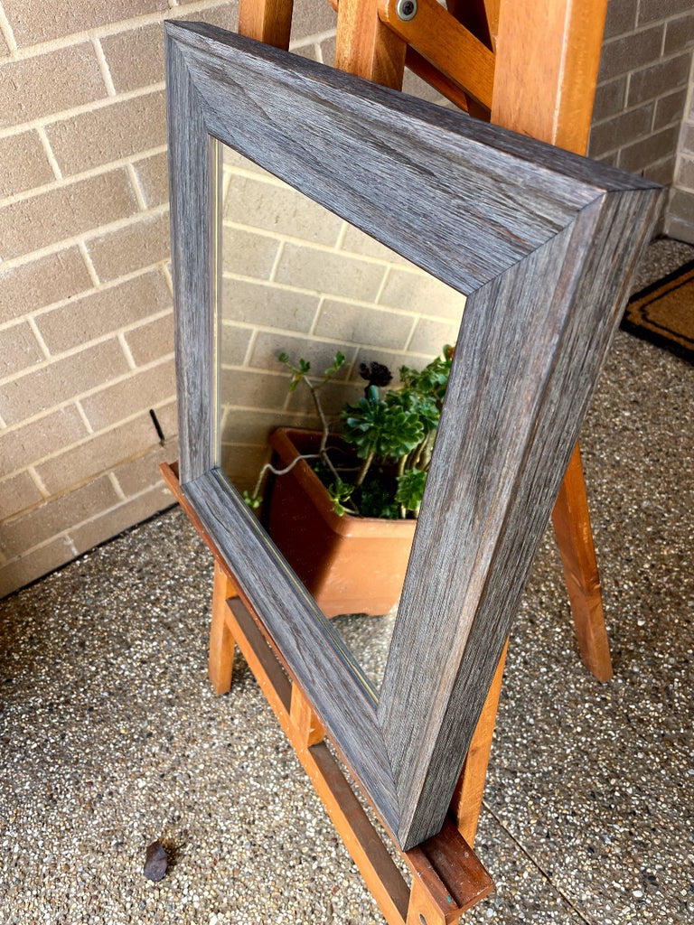 Rustic Charcoal Timber Framed Mirror