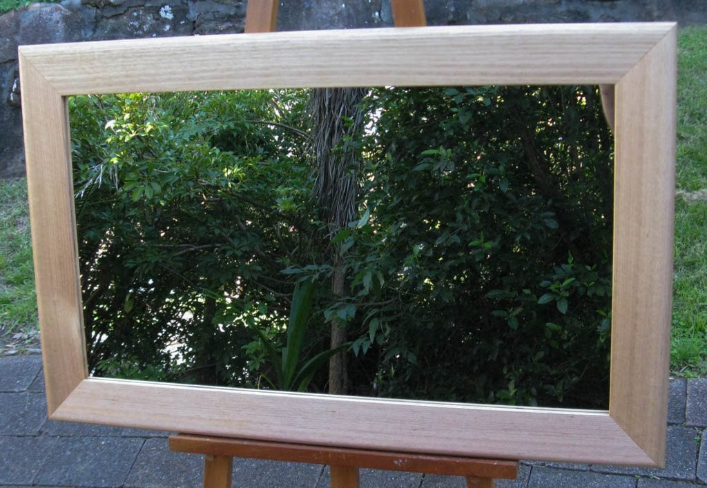 Aust Hardwood Natural Tas Oak Wide Timber Framed Wall Mirror