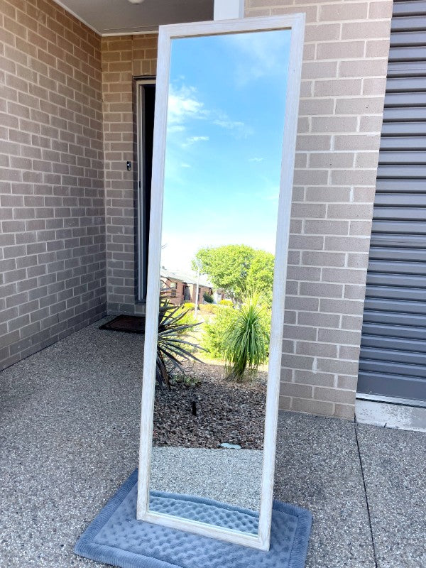 Tas Oak Whitewash Full Length Mirror