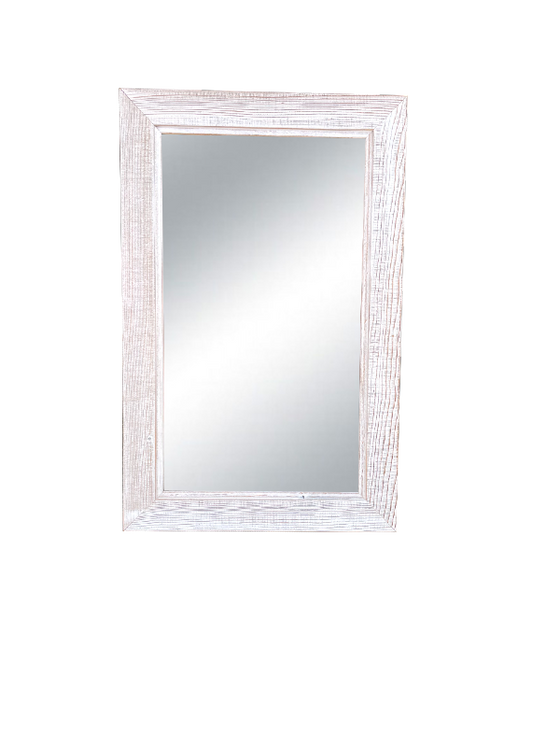 Coastal Style Whitewash Mirror