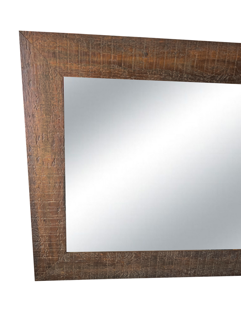 Rustic Walnut Timber Mirror