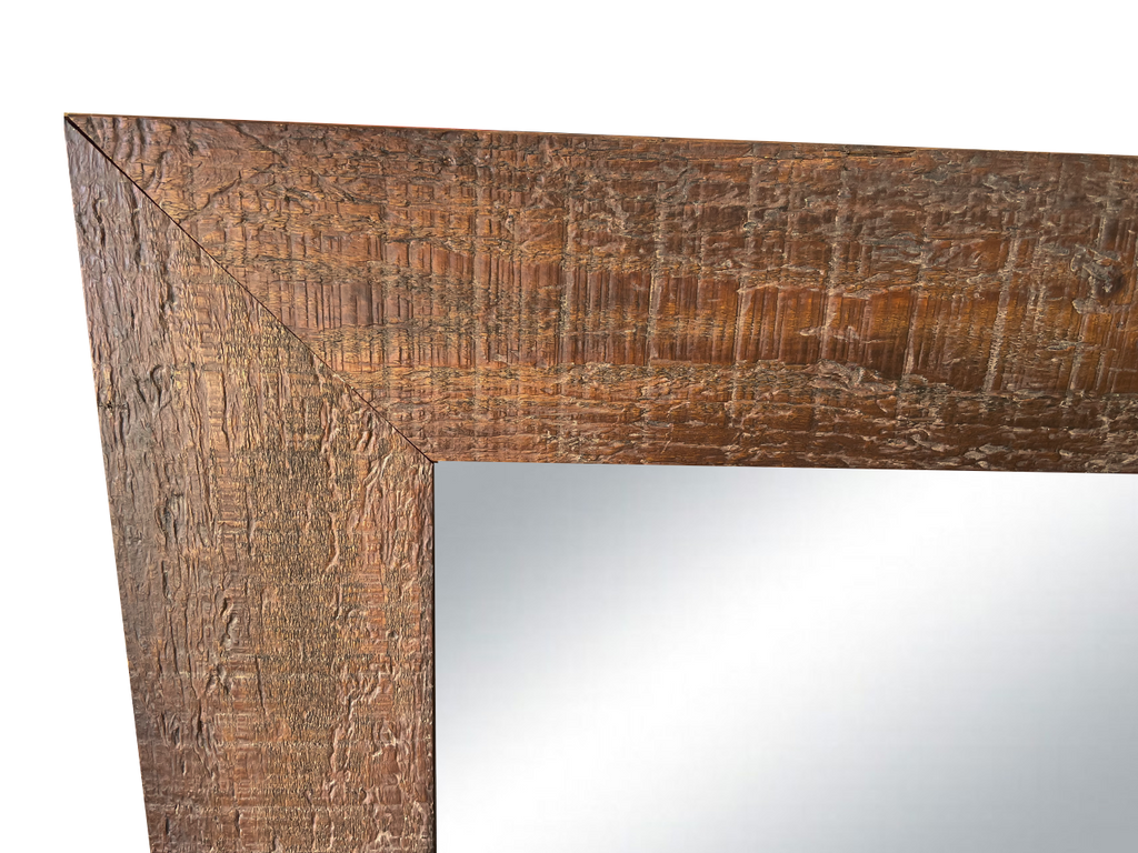 Rustic Walnut Timber Mirror