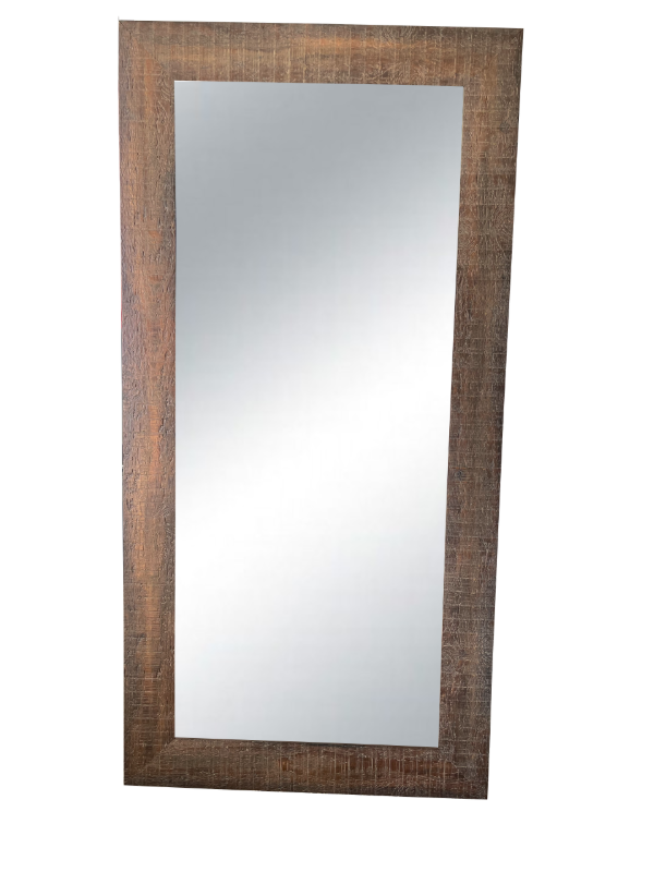 Rustic Walnut Timber Mirror