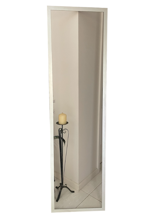 Brushed Silver Finish Mirror