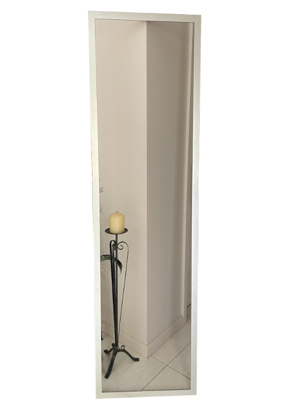 Brushed Silver Finish Mirror