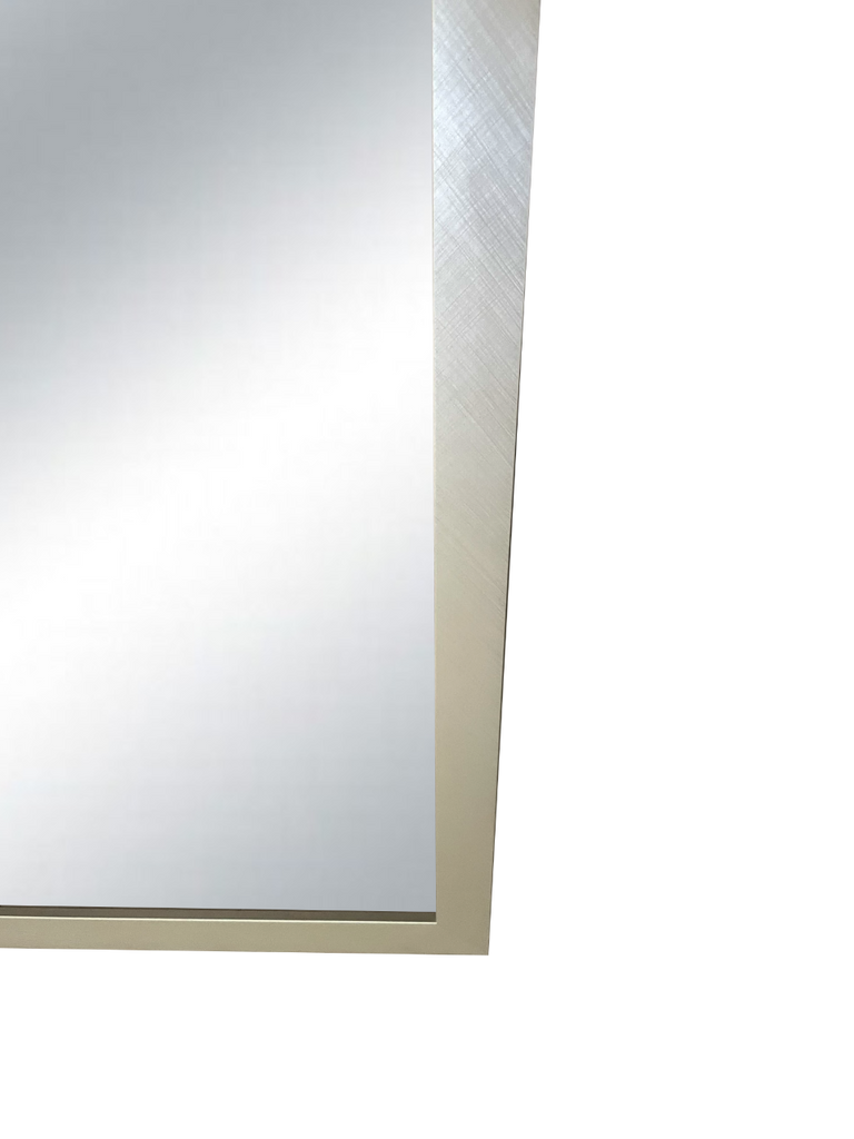 Brushed Silver Finish Mirror