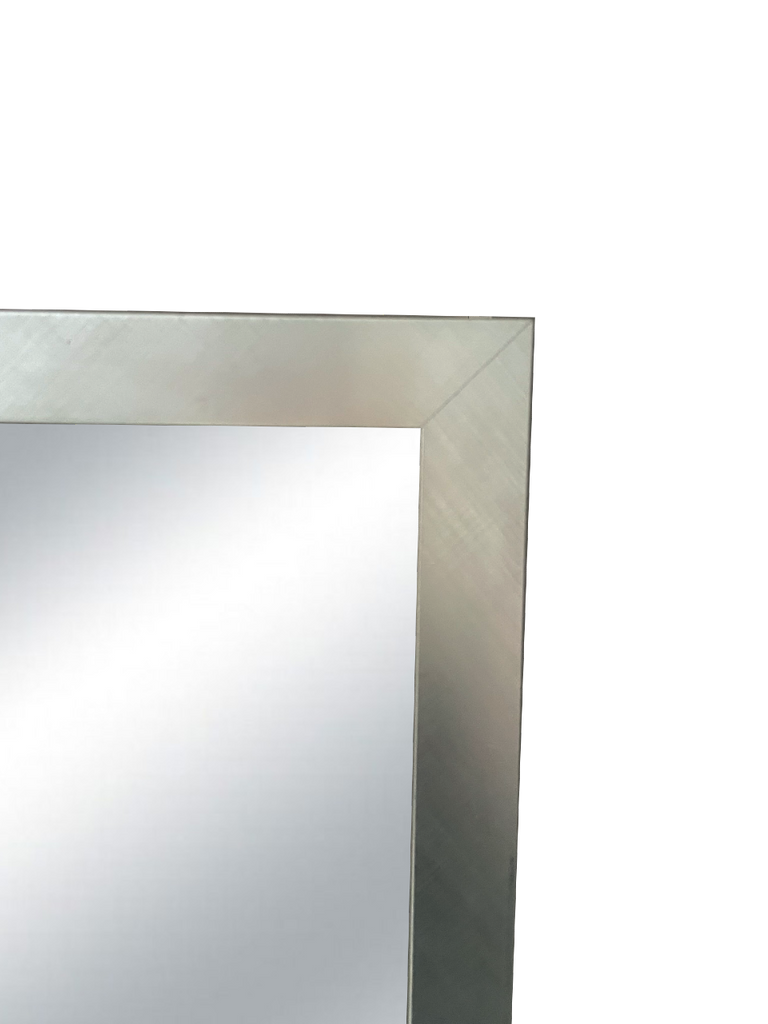 Brushed Silver Finish Mirror