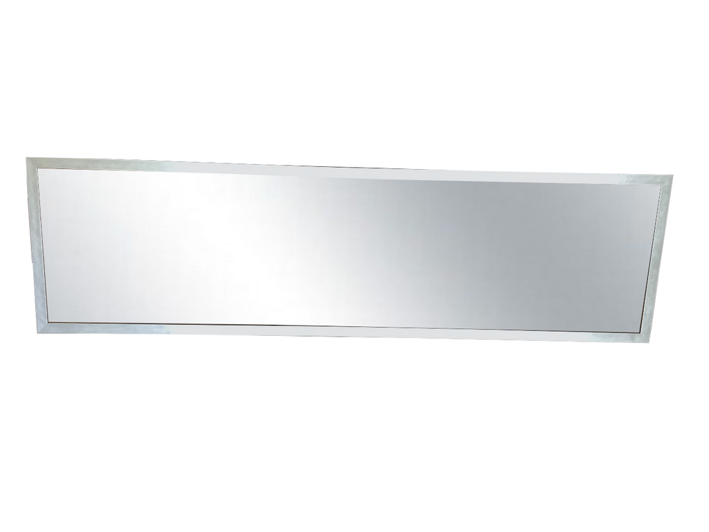 Brushed Silver Finish Mirror