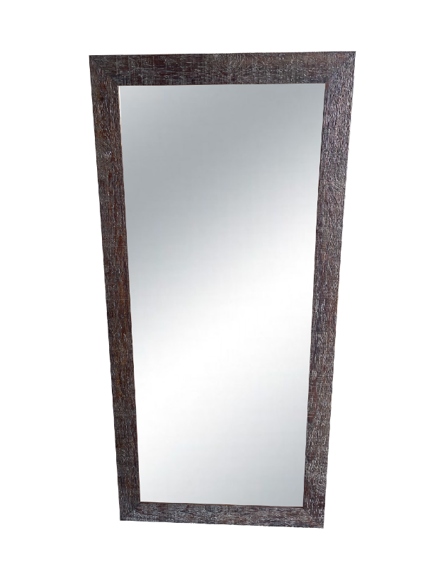 Rustic Walnut Timber Mirror