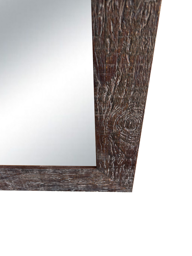 Rustic Walnut Timber Mirror