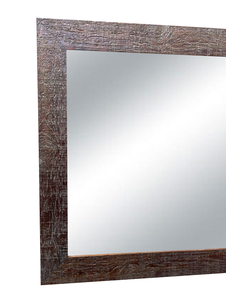 Rustic Walnut Timber Mirror