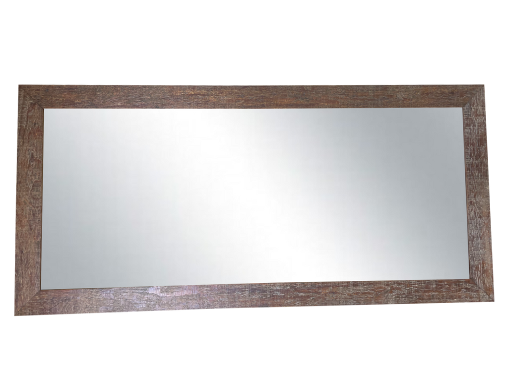 Rustic Walnut Timber Mirror