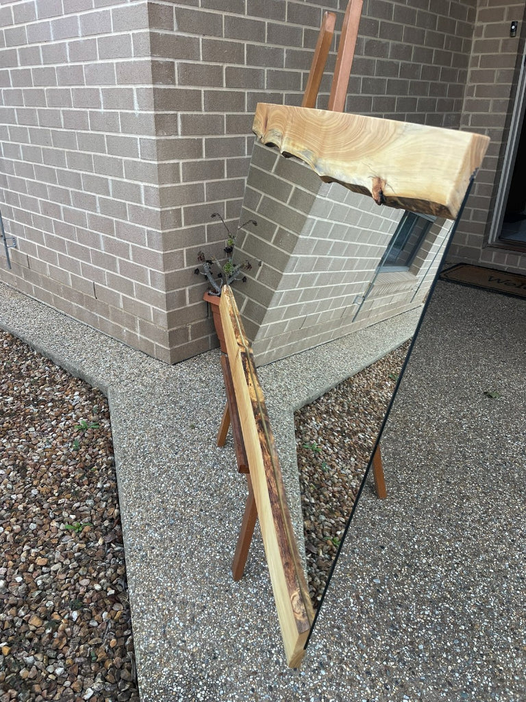 Natural Live Edge Hardwood Framed Wall Mirror