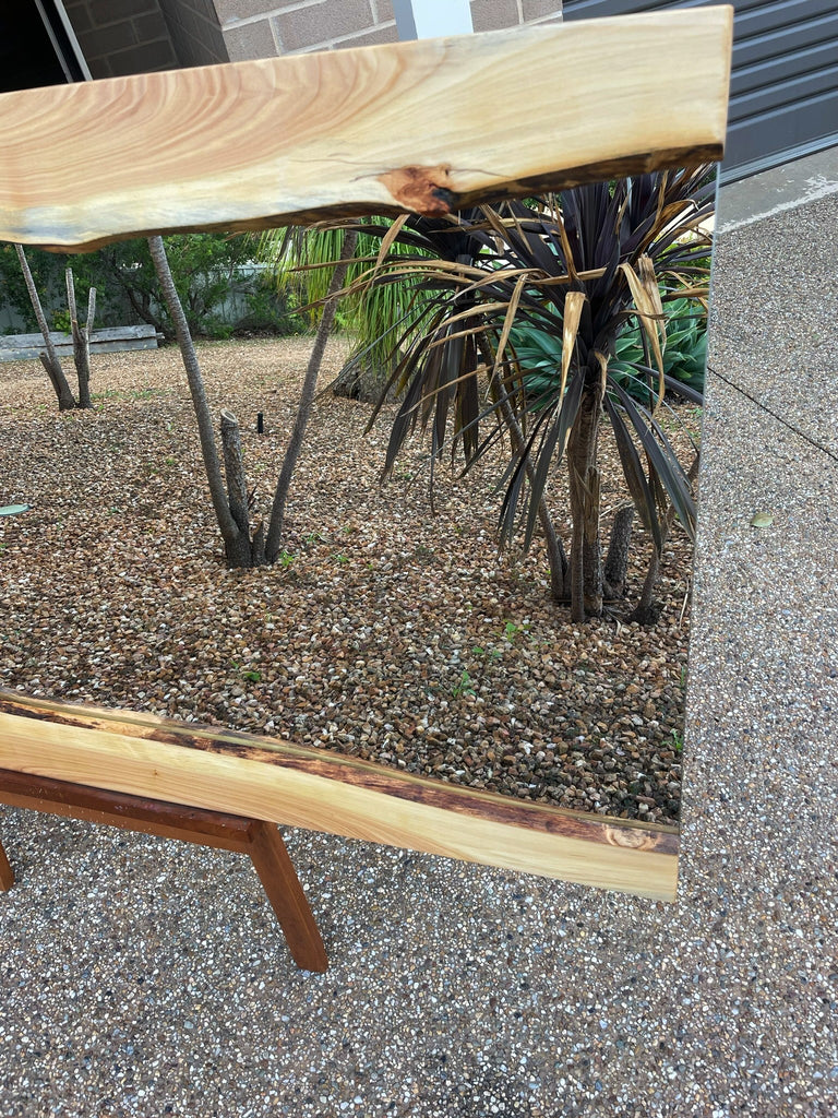 Natural Live Edge Hardwood Framed Wall Mirror