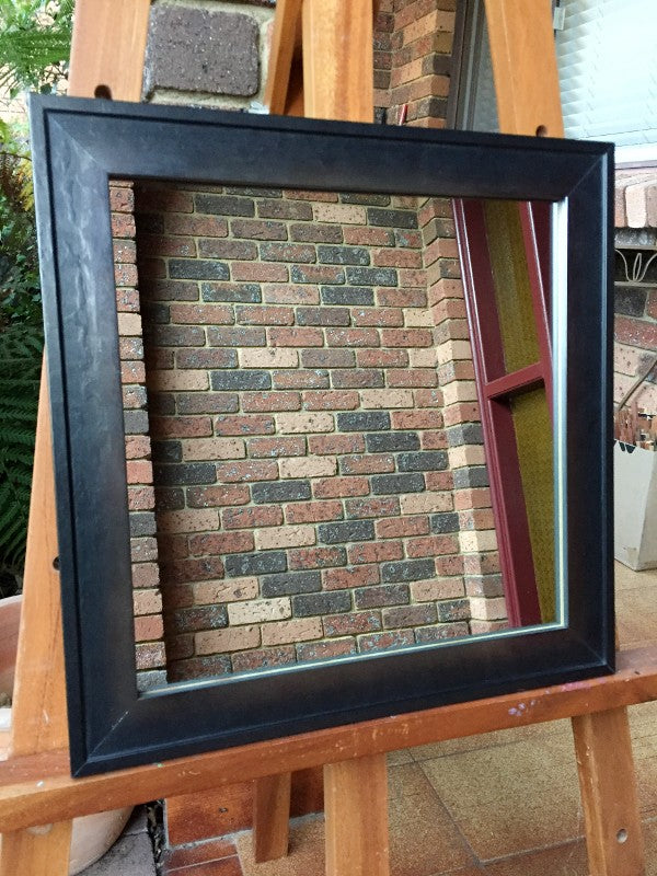 Industrial Style Aged Dark Pewter Mirror