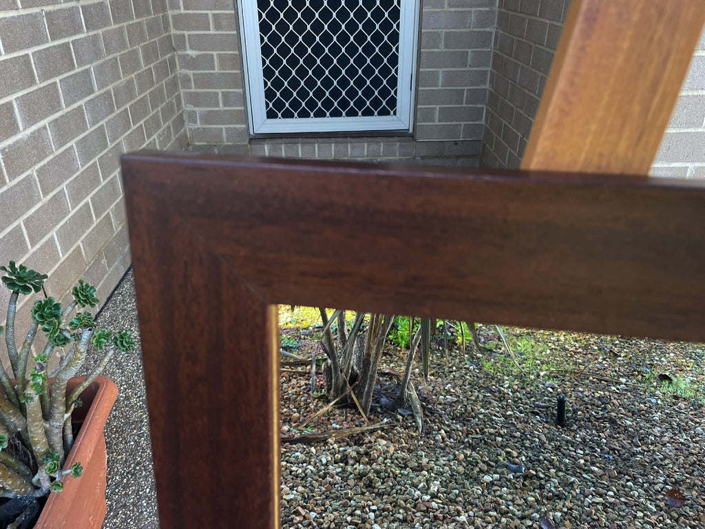 Mirror Dark Walnut Stained Wood Frame