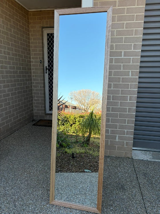 Compact Tas Oak Hardwood Full Length Mirror