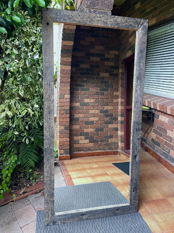 Railway Sleeper Rustic Australian Hardwood Mirror