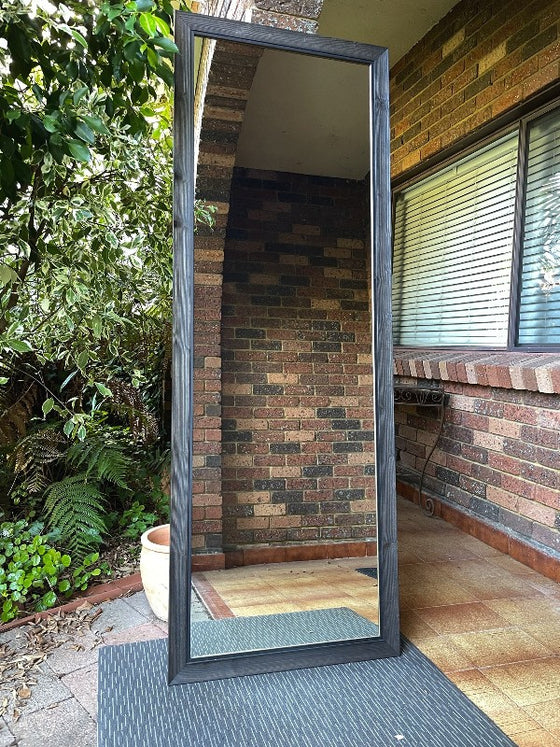 Black Stain Wood Frame Mirror