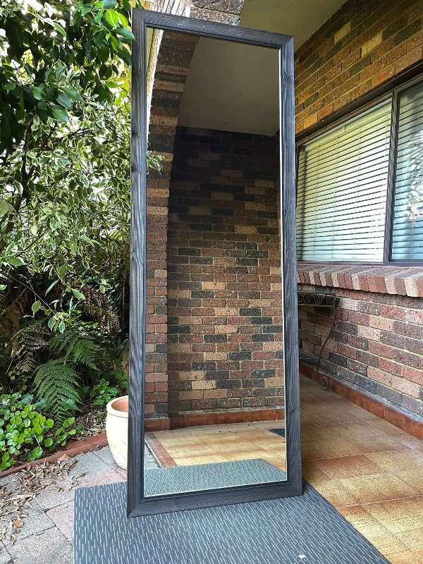 Black Stain Wood Frame Mirror