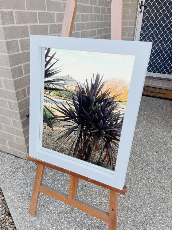 Matt White Chunky Wooden Framed Wall Mirror
