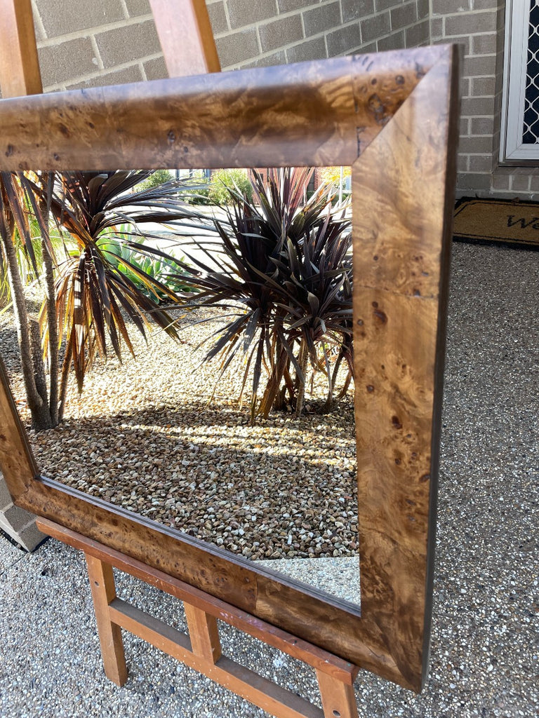 Havana Walnut Veneer Wood Frame Mirror