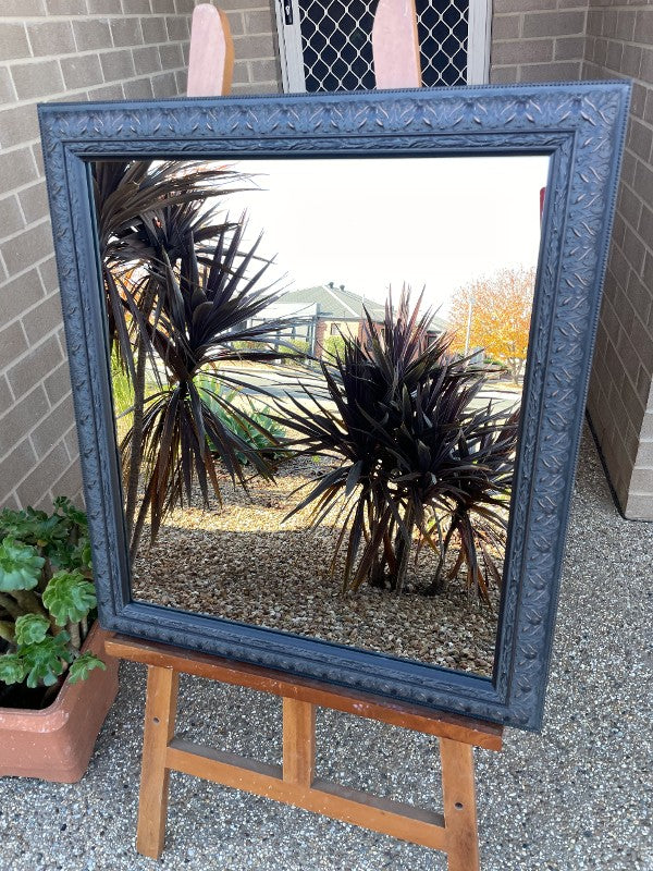 Black Ornate Timber Framed Mirror