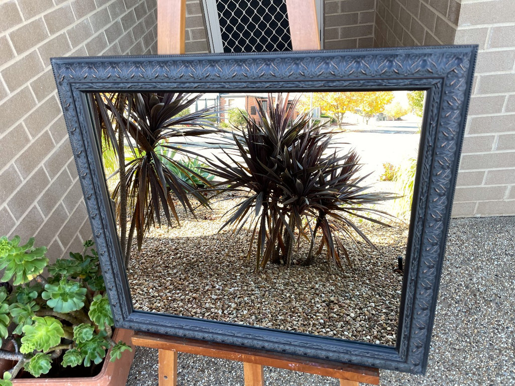 Black Ornate Timber Framed Mirror