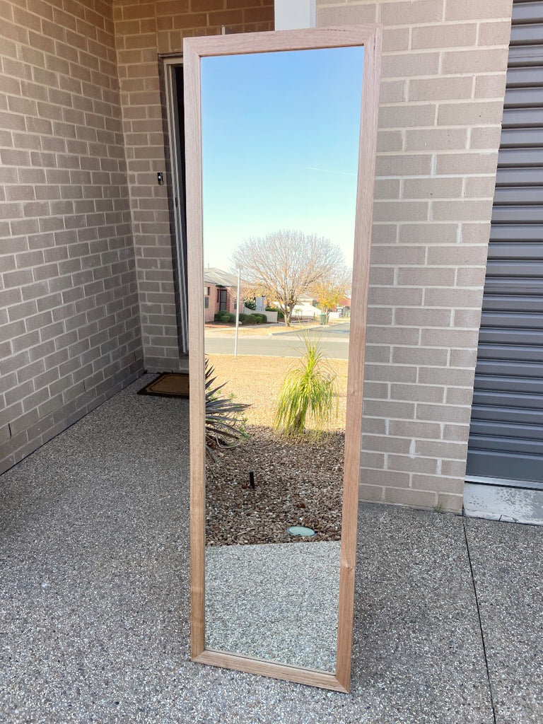 Tas Oak Thin Frame Wall Mirror