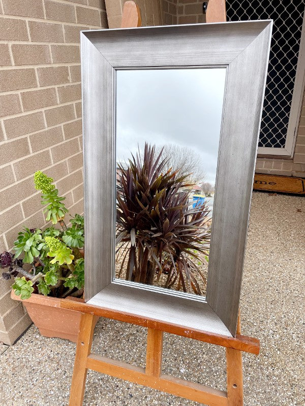 Industrial Style Aged Silver Mirror