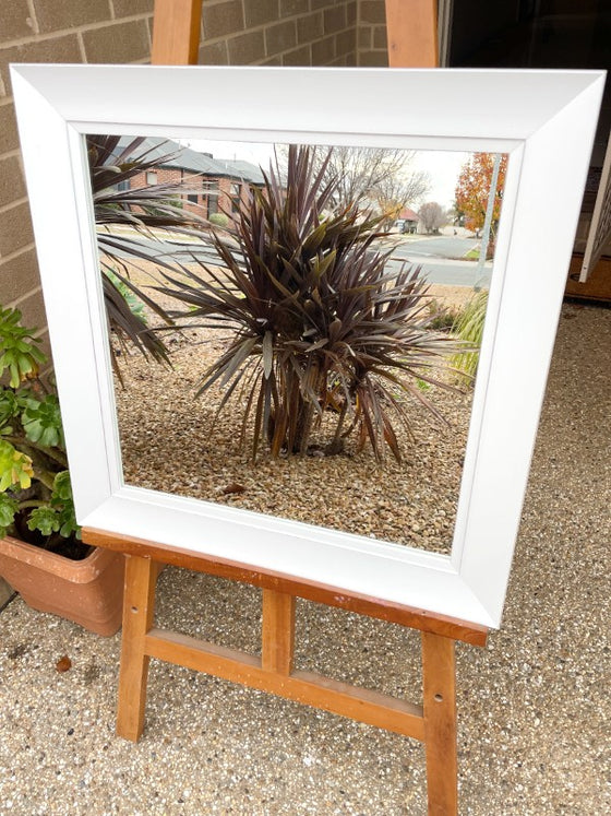Classic White & Silver Pinstripe Mirror