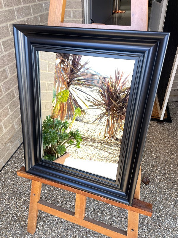 Classic Matt Black Timber Framed Mirror