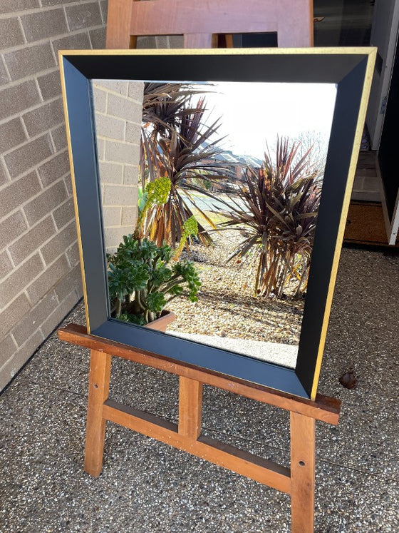 Black & Gold Timber Framed Mirror