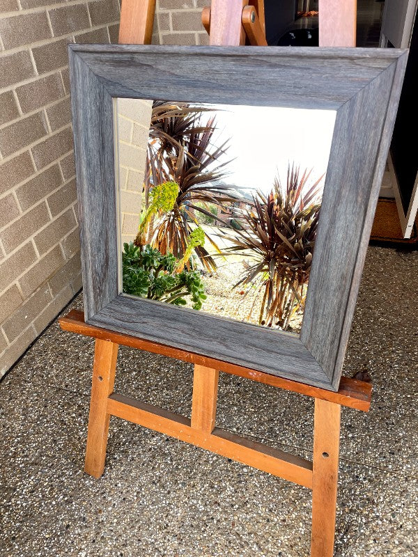 Rustic Charcoal Timber Framed Mirror