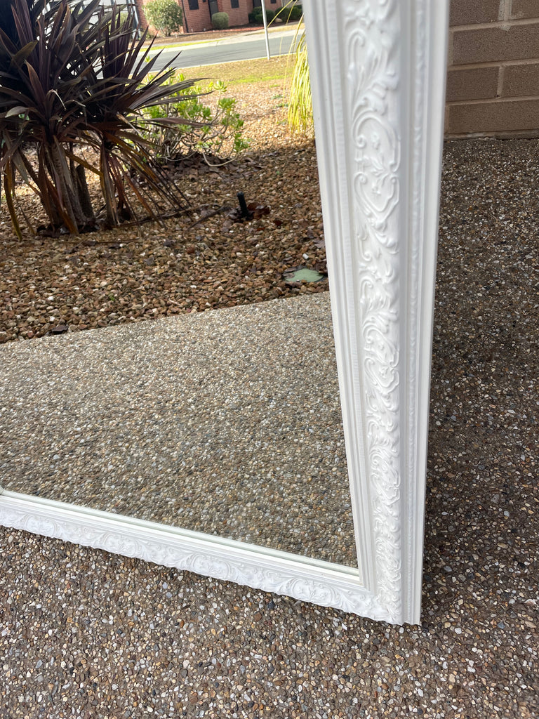 Sale Item Ornate White Timber Mirror 204x75cm