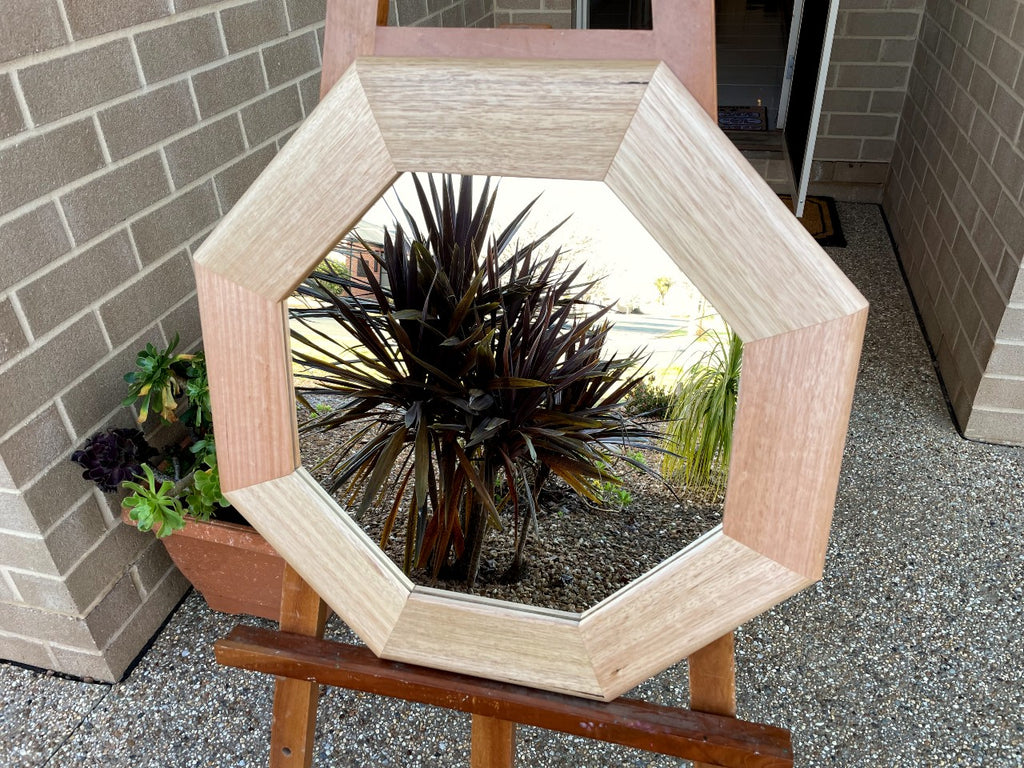 Octagonal Tas Oak Hardwood Mirror