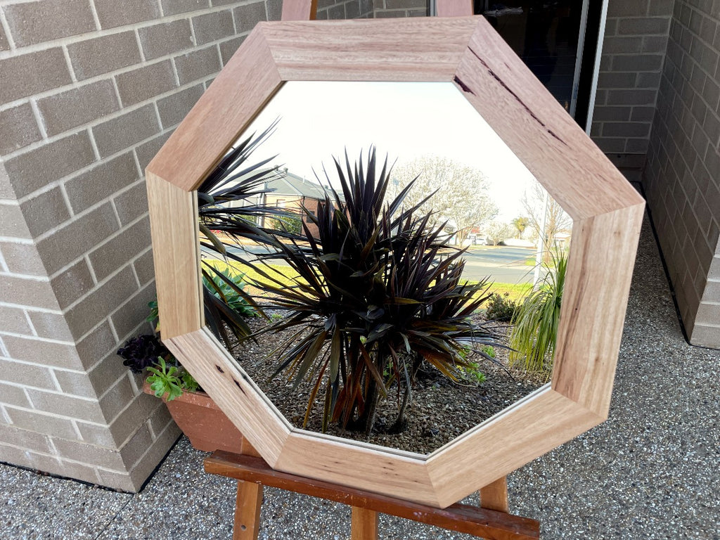 Octagonal Blackbutt Australian Hardwood Mirror