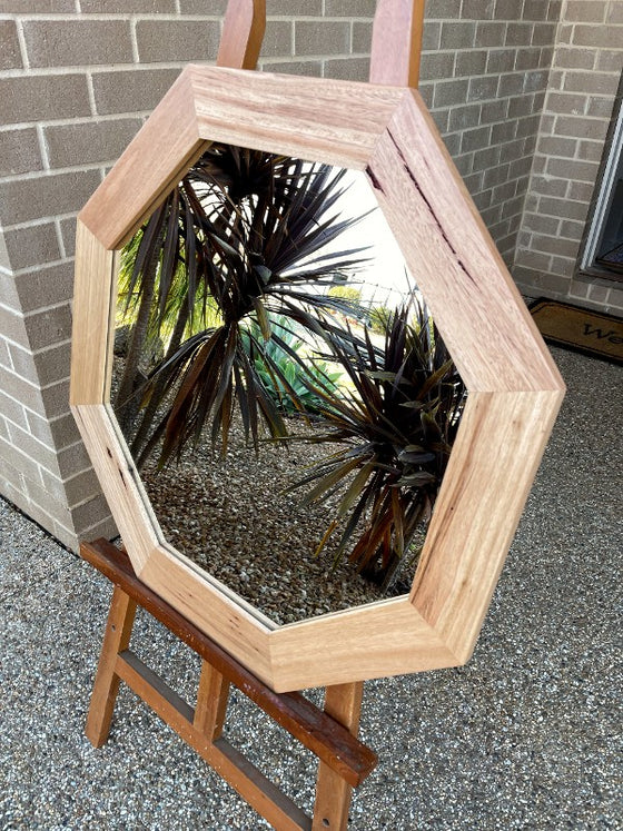 Blackbutt Hardwood Octagon Wall Mirror