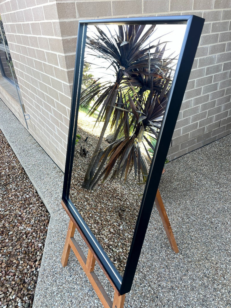 Matt Black Thin Framed Mirror