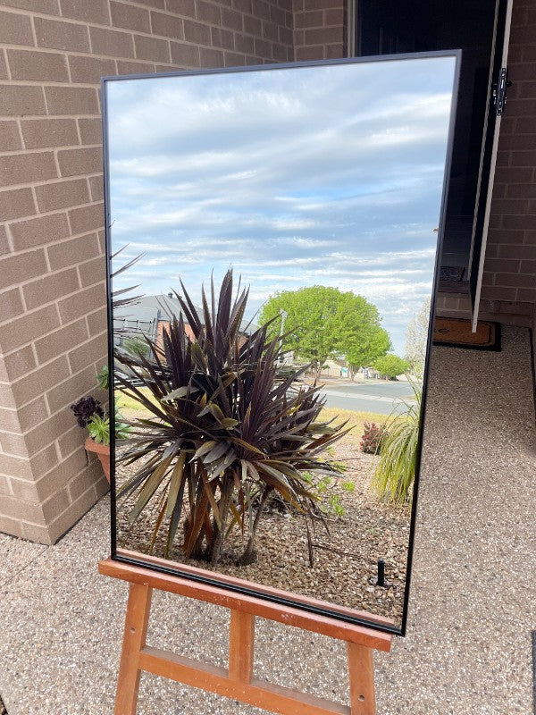 Aluminium Black Thin Framed Mirror