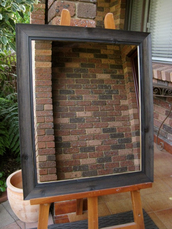 Black Stain Wood Frame Mirror