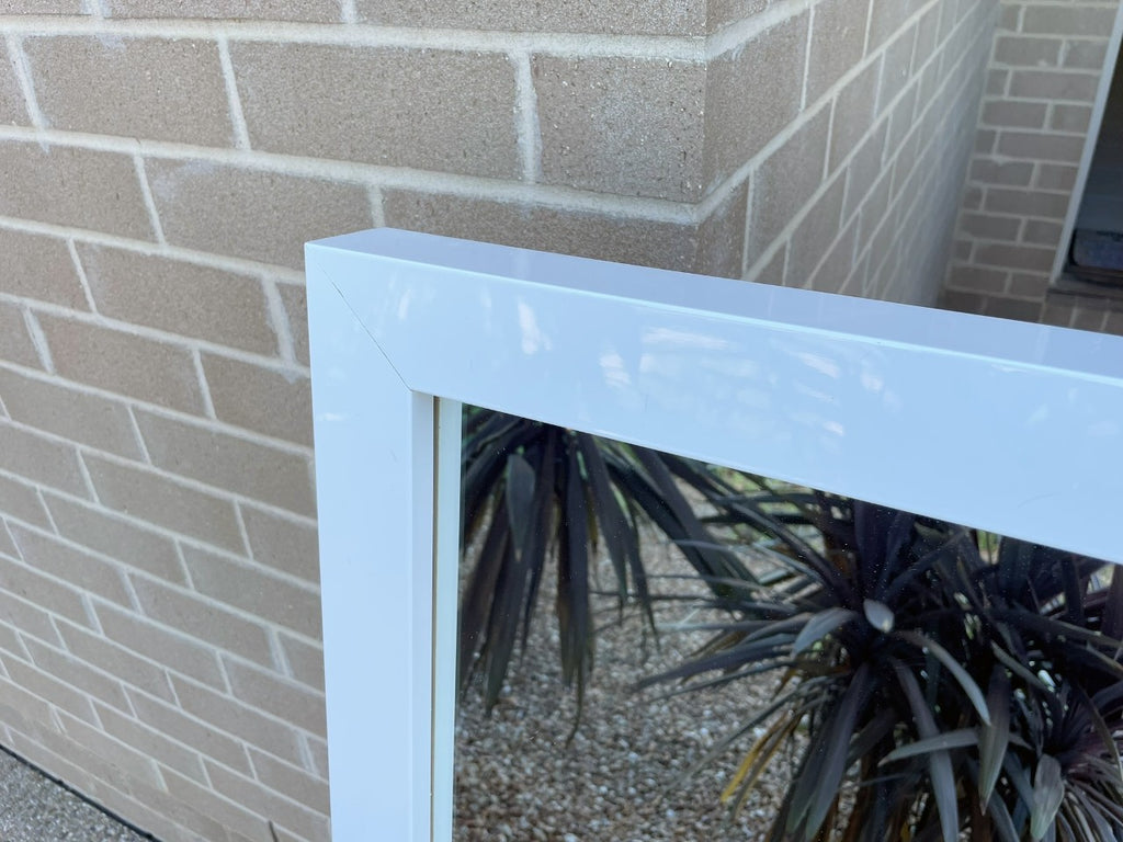 Gloss White Wood Framed Mirror