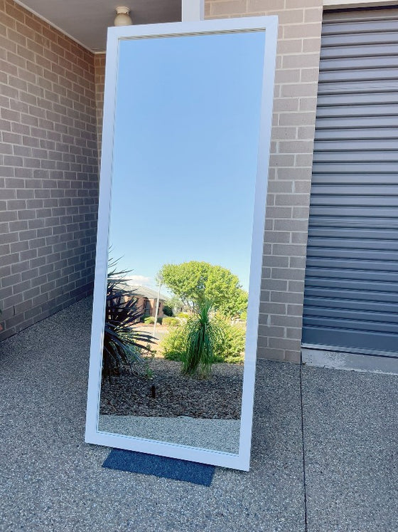 Gloss White Wood Framed Mirror