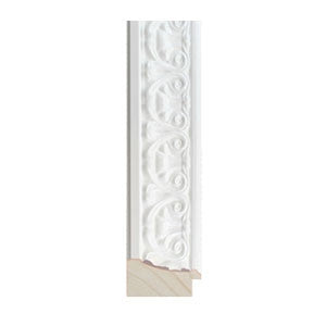 Gloss White Ornate Timber Frame