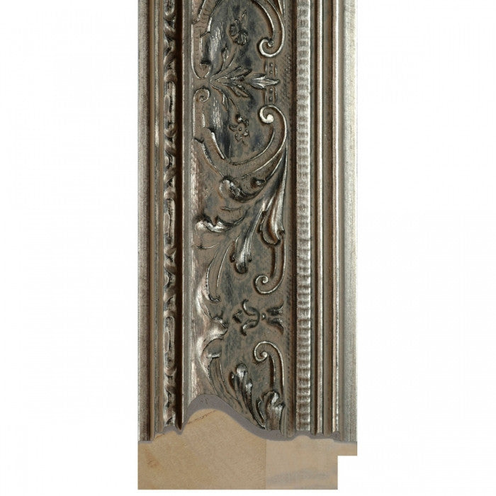 Aged Antique Look Silver Wide Timber Frame