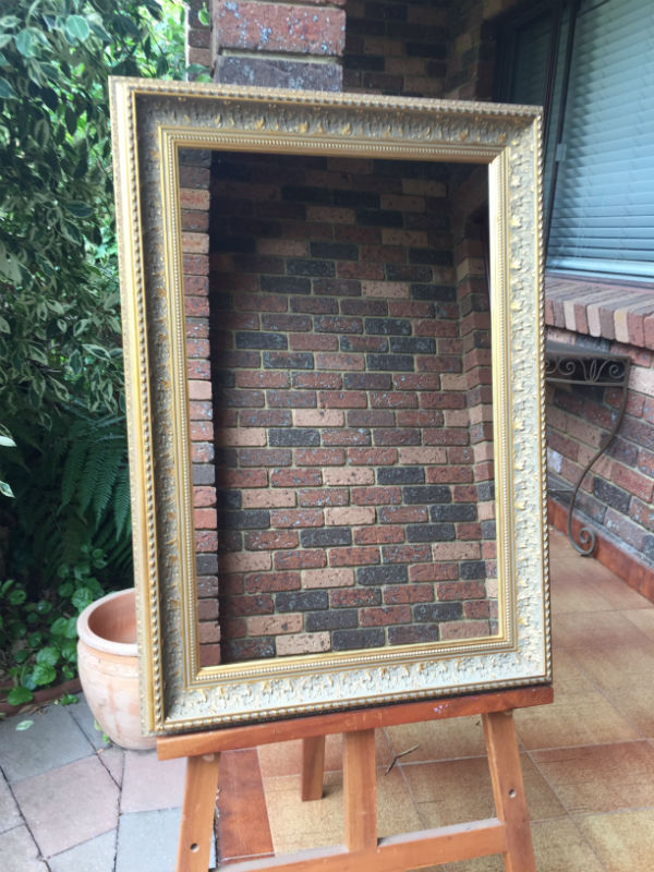 Antique Style Aged Gold Timber Framed Wall Mirror