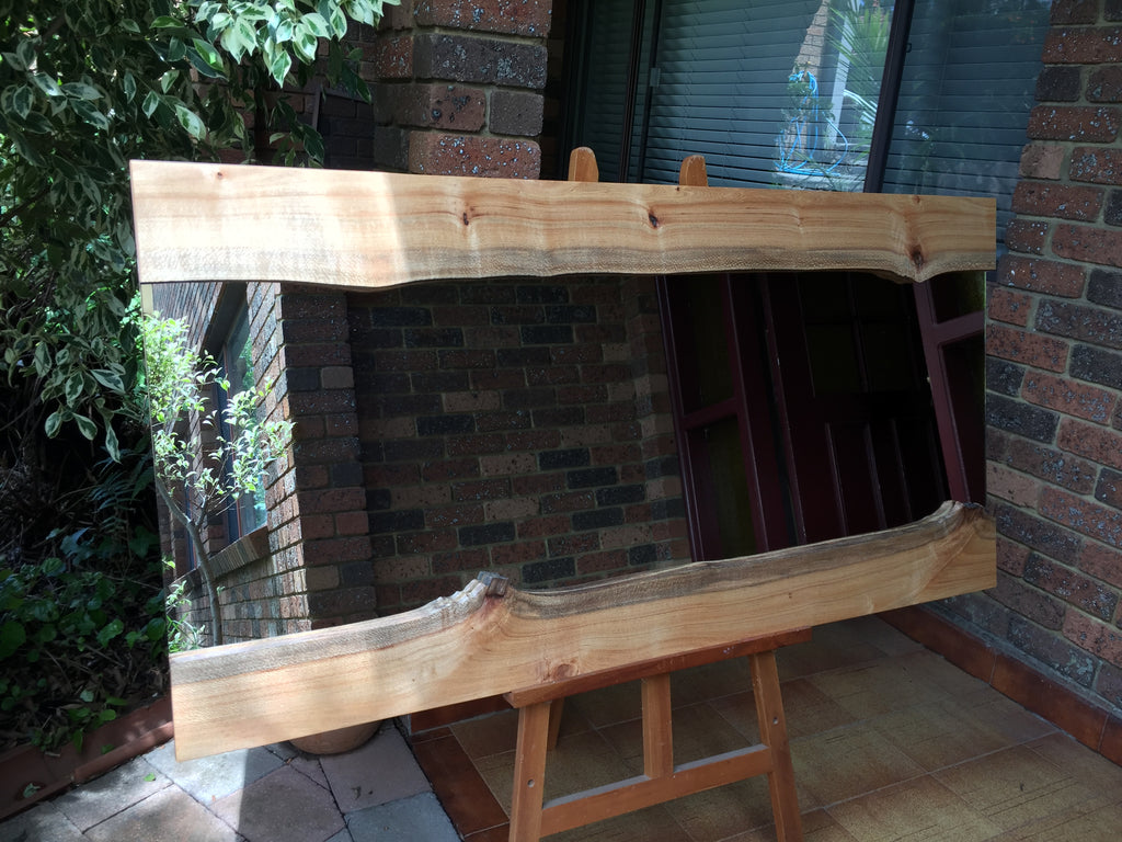 Australian Hardwood Stringybark Timber Mirror Featuring a Natural Edge Frame