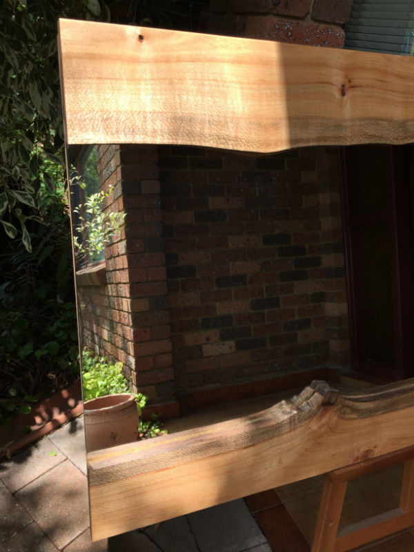 Australian Hardwood Stringybark Timber Mirror Featuring a Natural Edge Frame