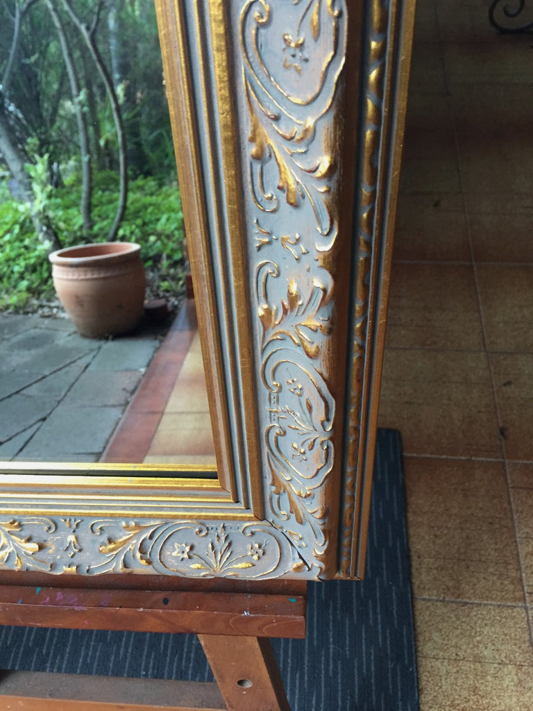Antique Aged Gold Ornate Mirror