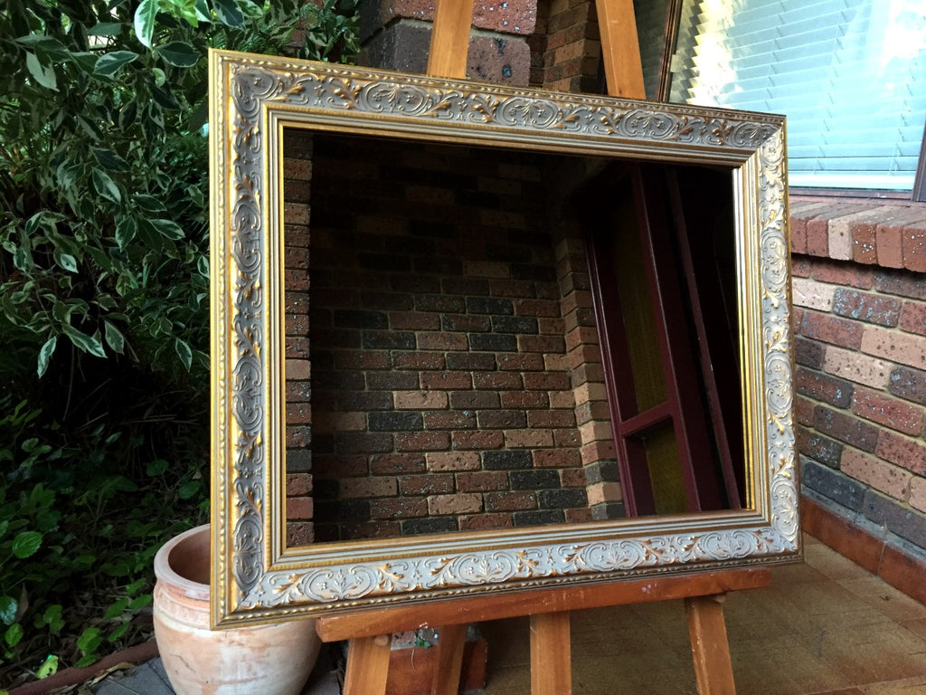 Aged Antique Look Gold Mirror